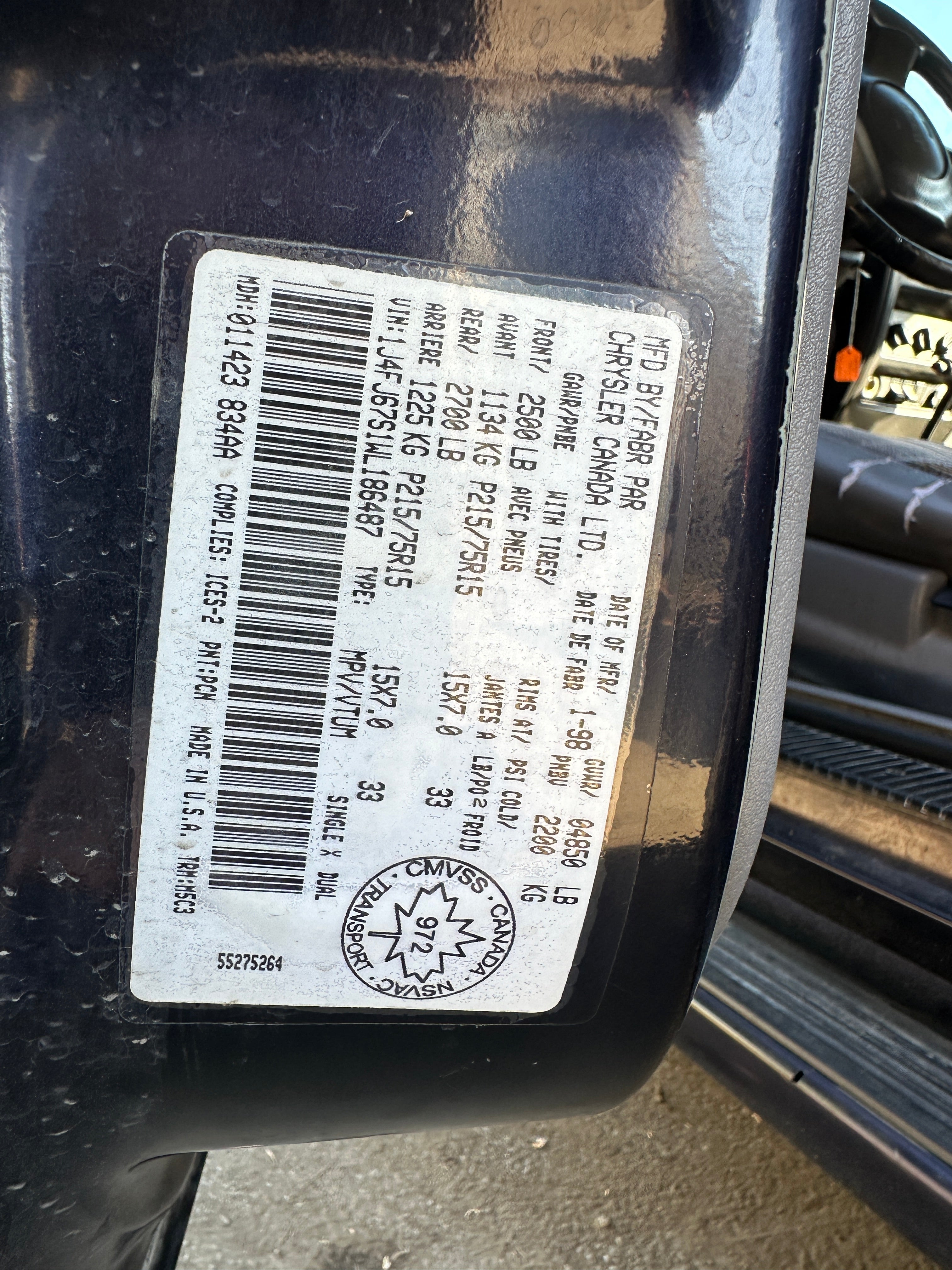 1998 Jeep Cherokee Sport 4.0 – J2545