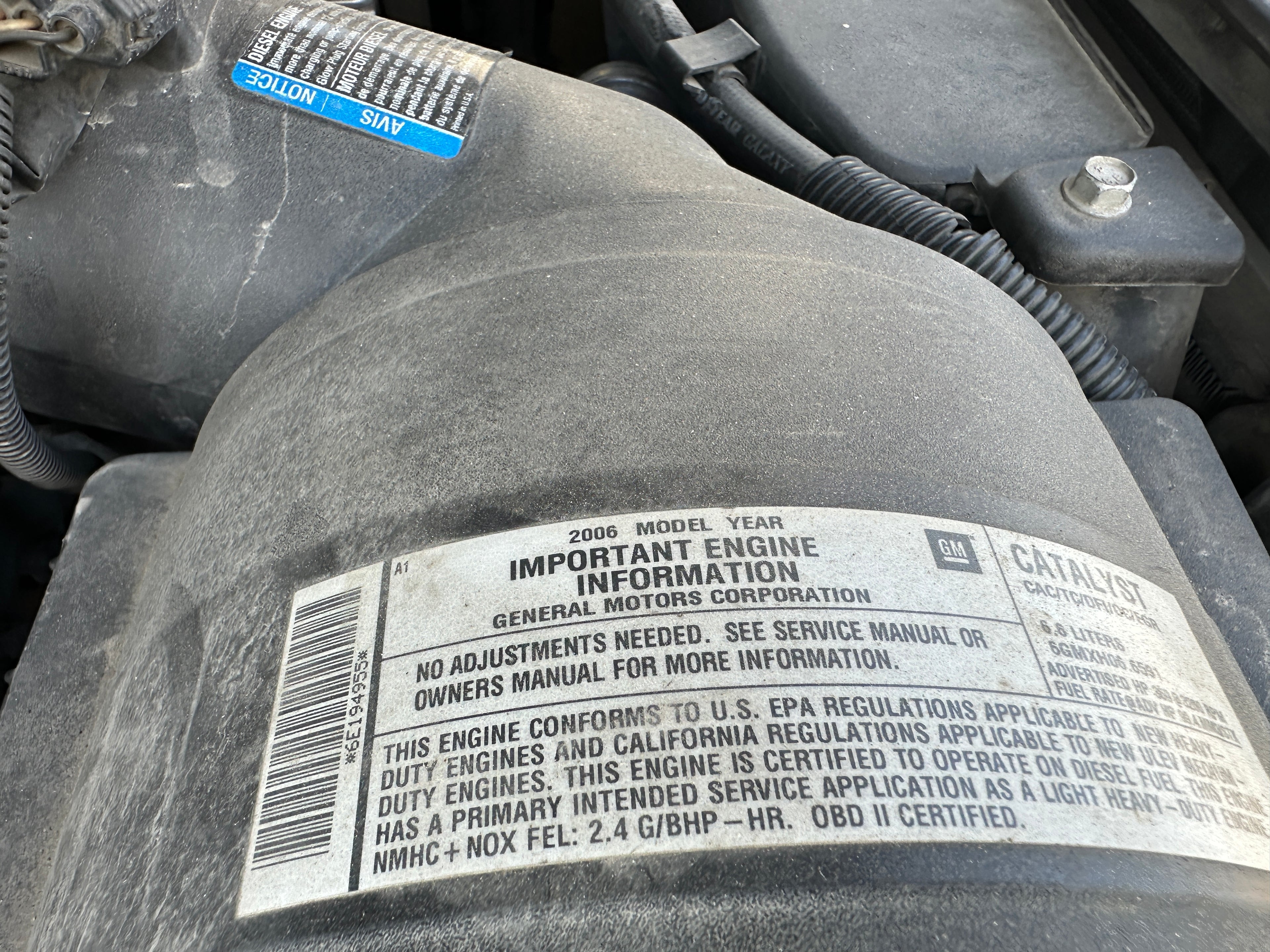 2006 GMC Sierra 2500 6.6L LBZ – G2519