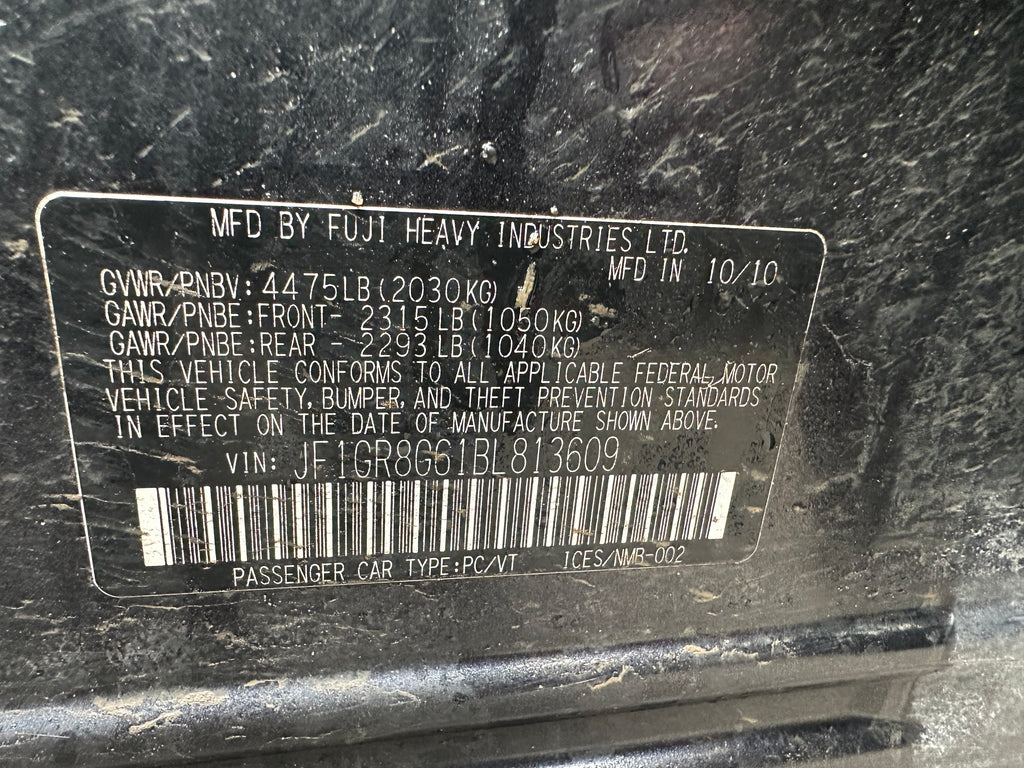 2011 Subaru Impreza WRX STI 2.5 – SU2602