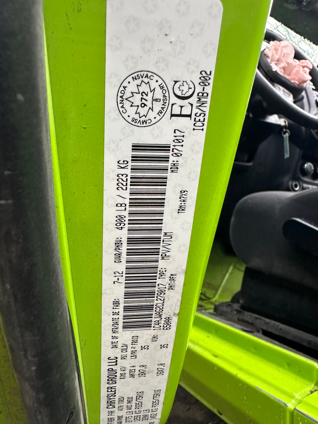 2012 Jeep Wrangler JK Sport 3.6 – J2548