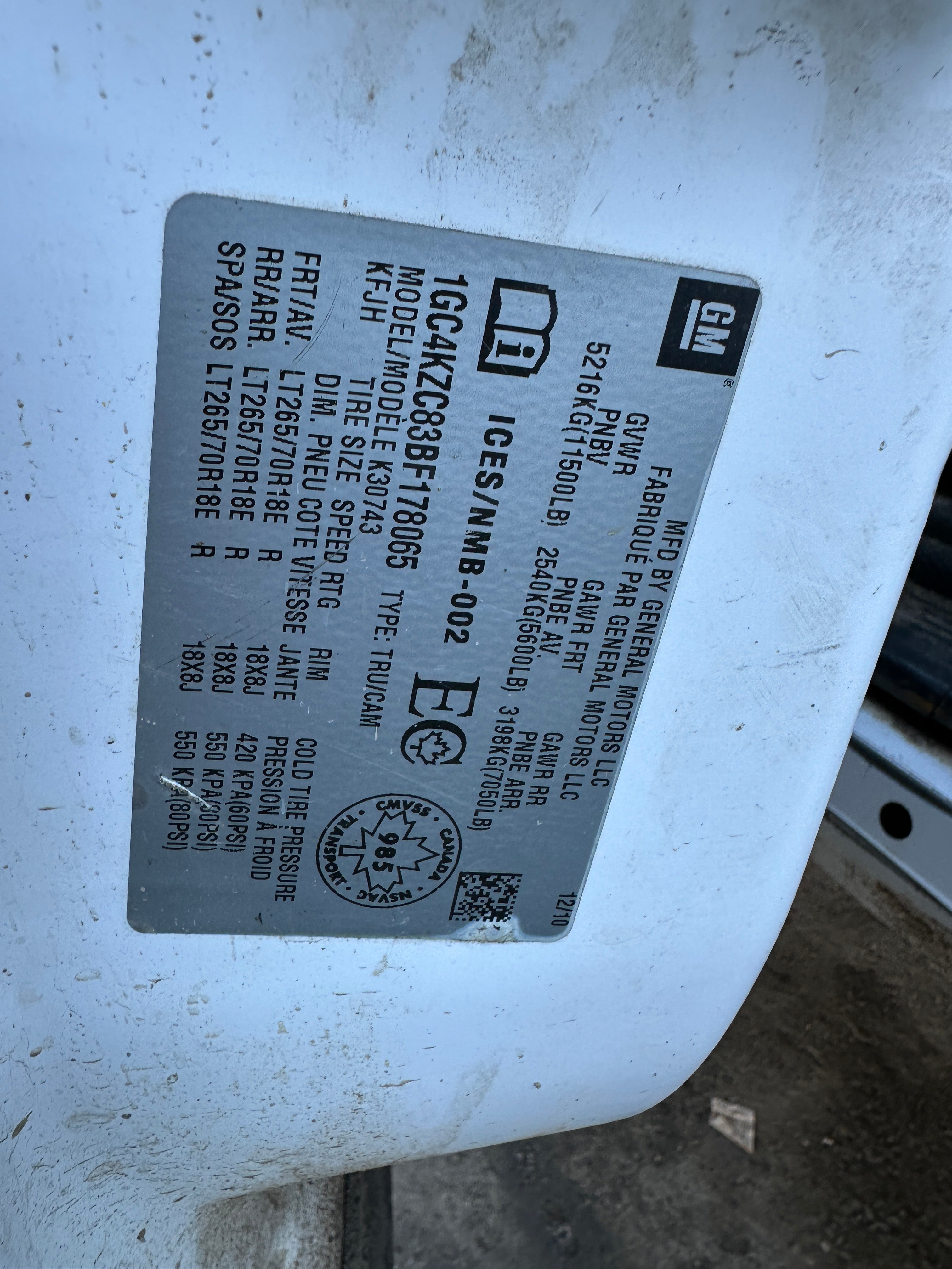 2011 Chevrolet Silverado 3500HD 6.6L LML Duramax – C2503