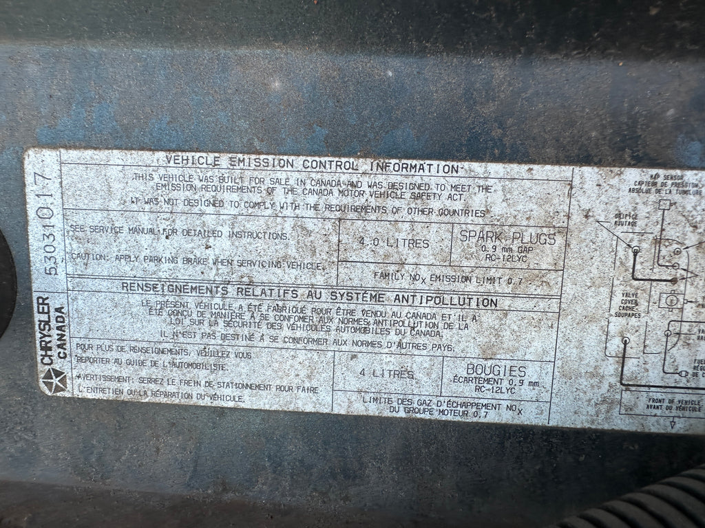 1992 Jeep Cherokee XJ 4.0 – J2505