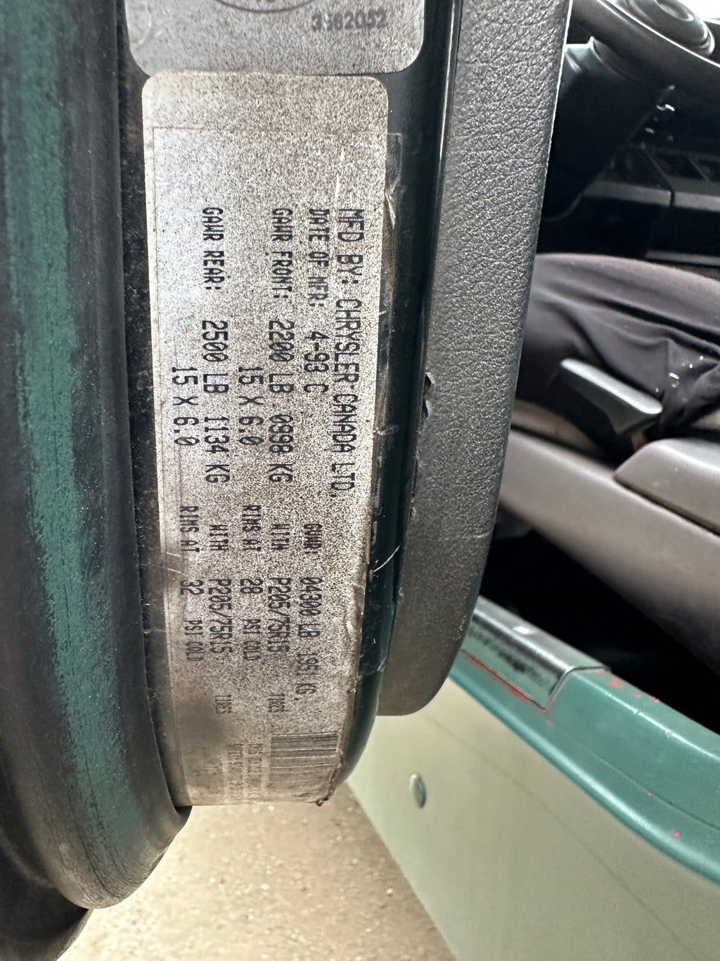 1993 Jeep Wrangler YJ 2.5 – J2550