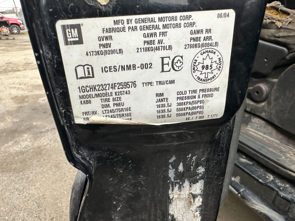 2004 Chevrolet Silverado K2500 6.6 LLY Duramax – C2535