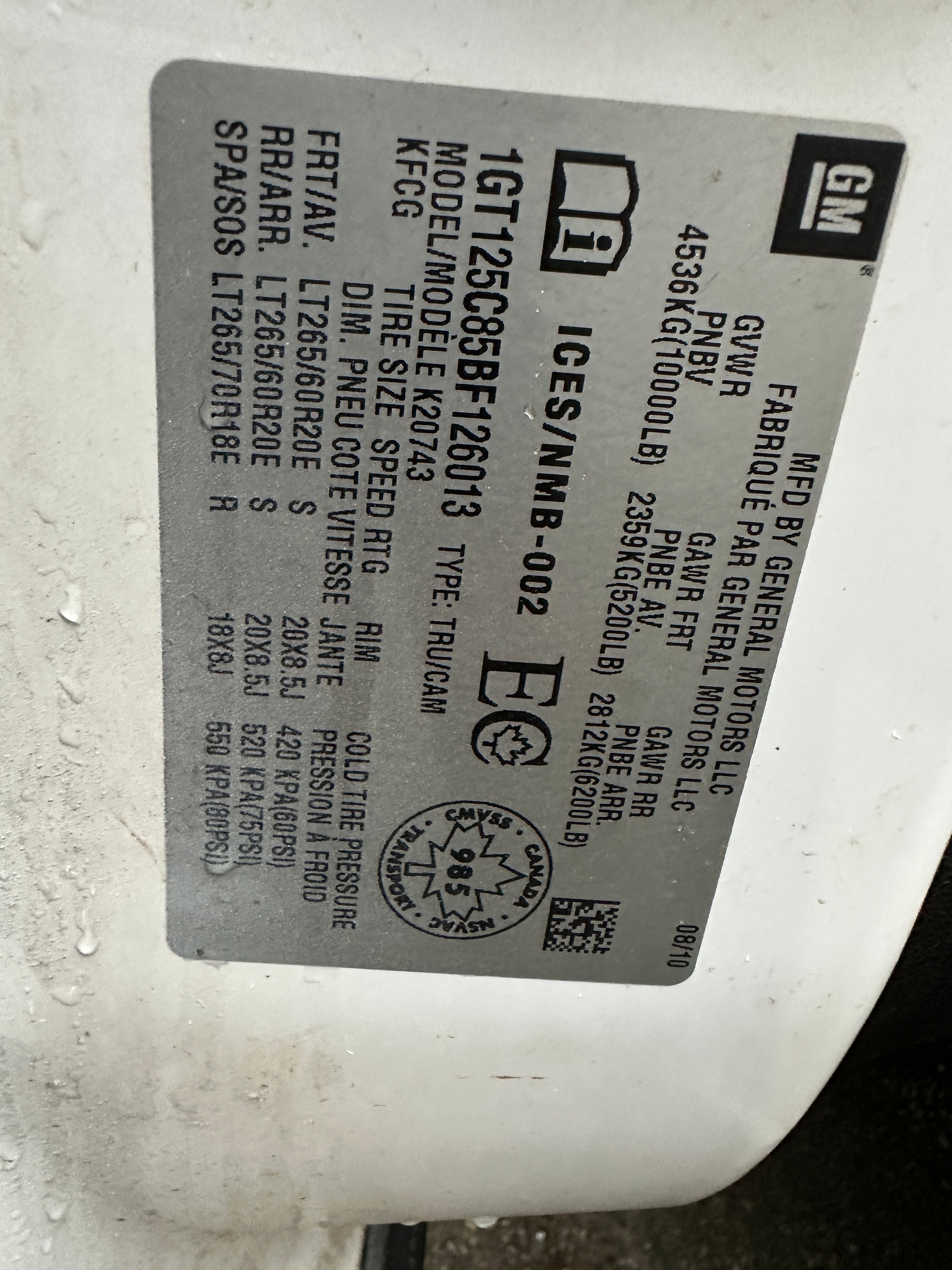 2011 GMC Sierra 2500 Denali 6.6L LML – G2502