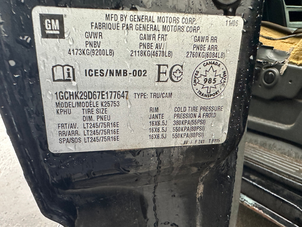 2007 Chevrolet Silverado K2500 6.6 LB7 Duramax – C2536