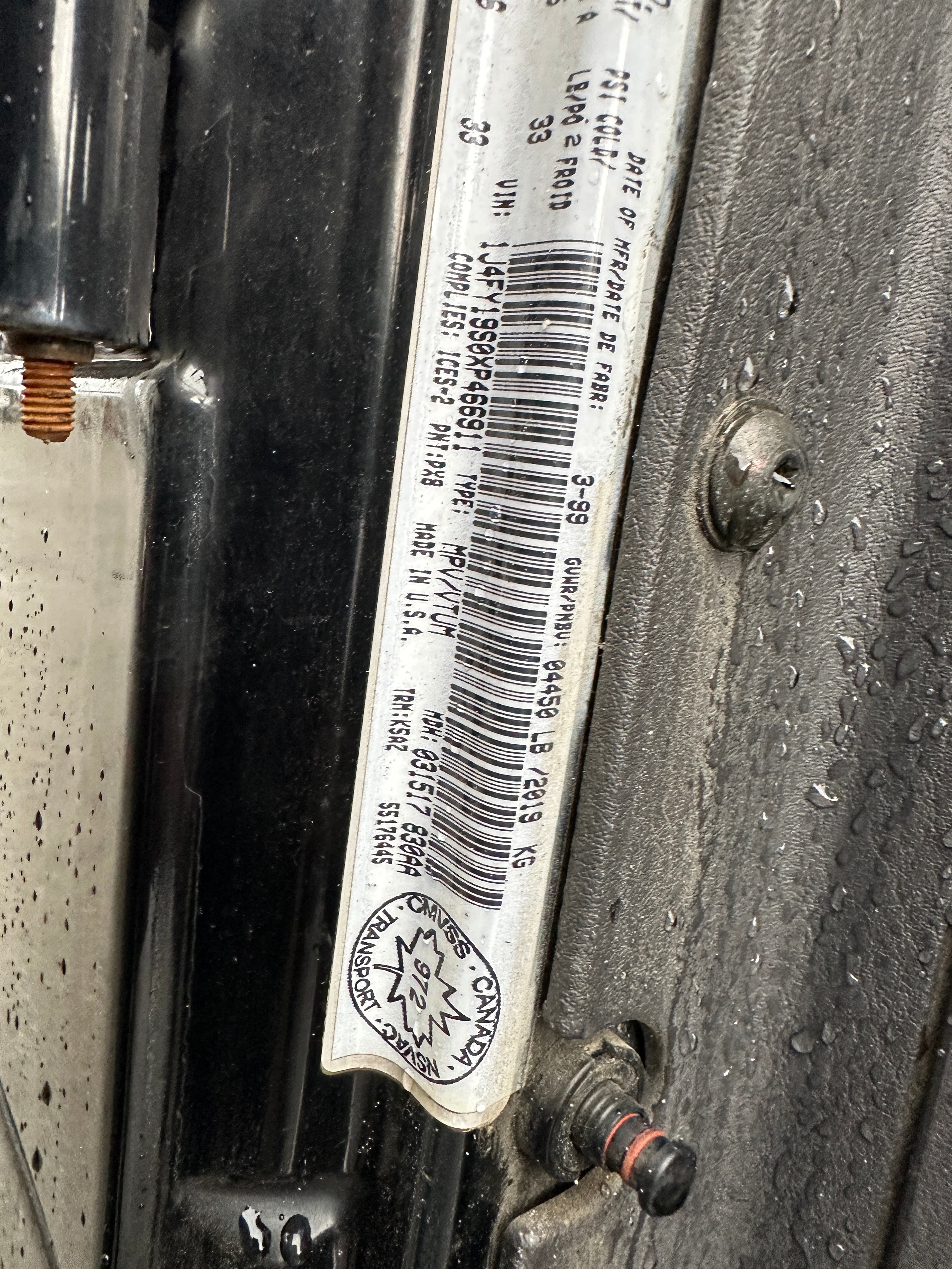 1999 Jeep Wrangler TJ Sport 4.0 – J2552