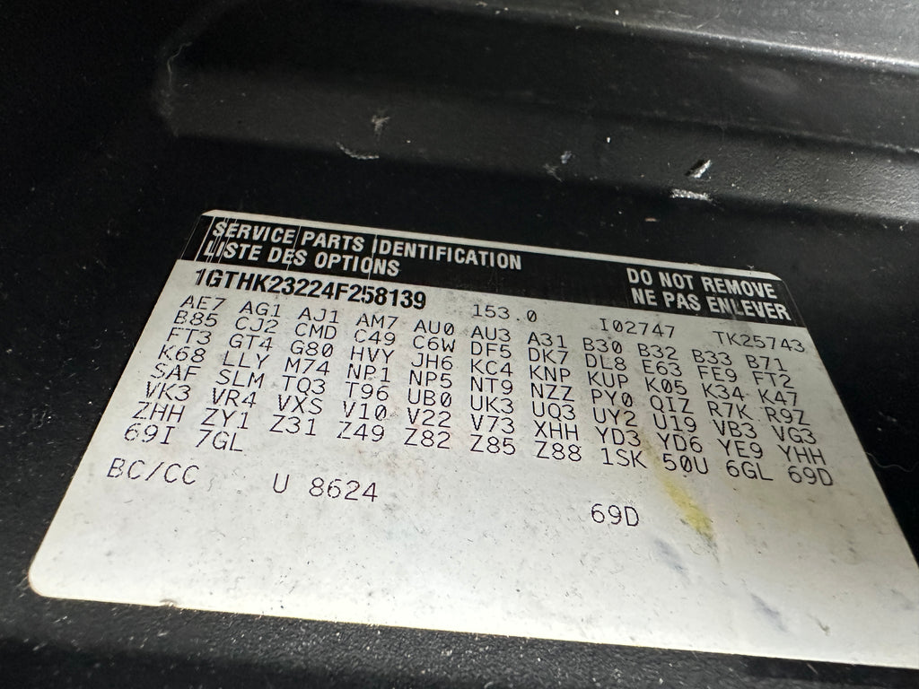 2004 GMC Sierra K2500HD 6.6 LLY Duramax – G2527