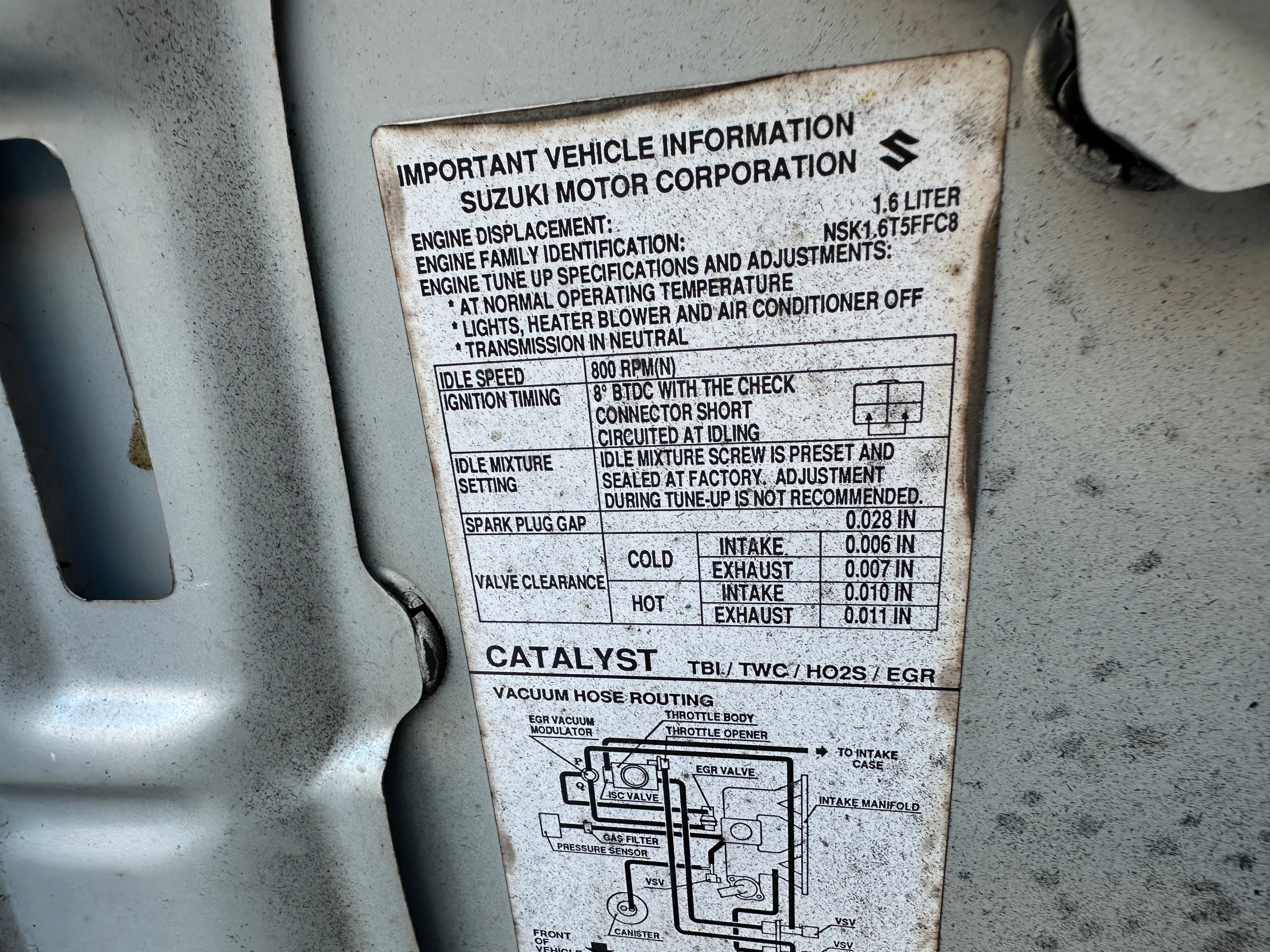 1992 Pontiac Sunrunner 1.6 – P2501