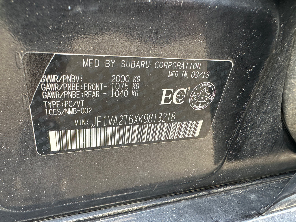 2019 Subaru Impreza STI 2.5 – SU2503