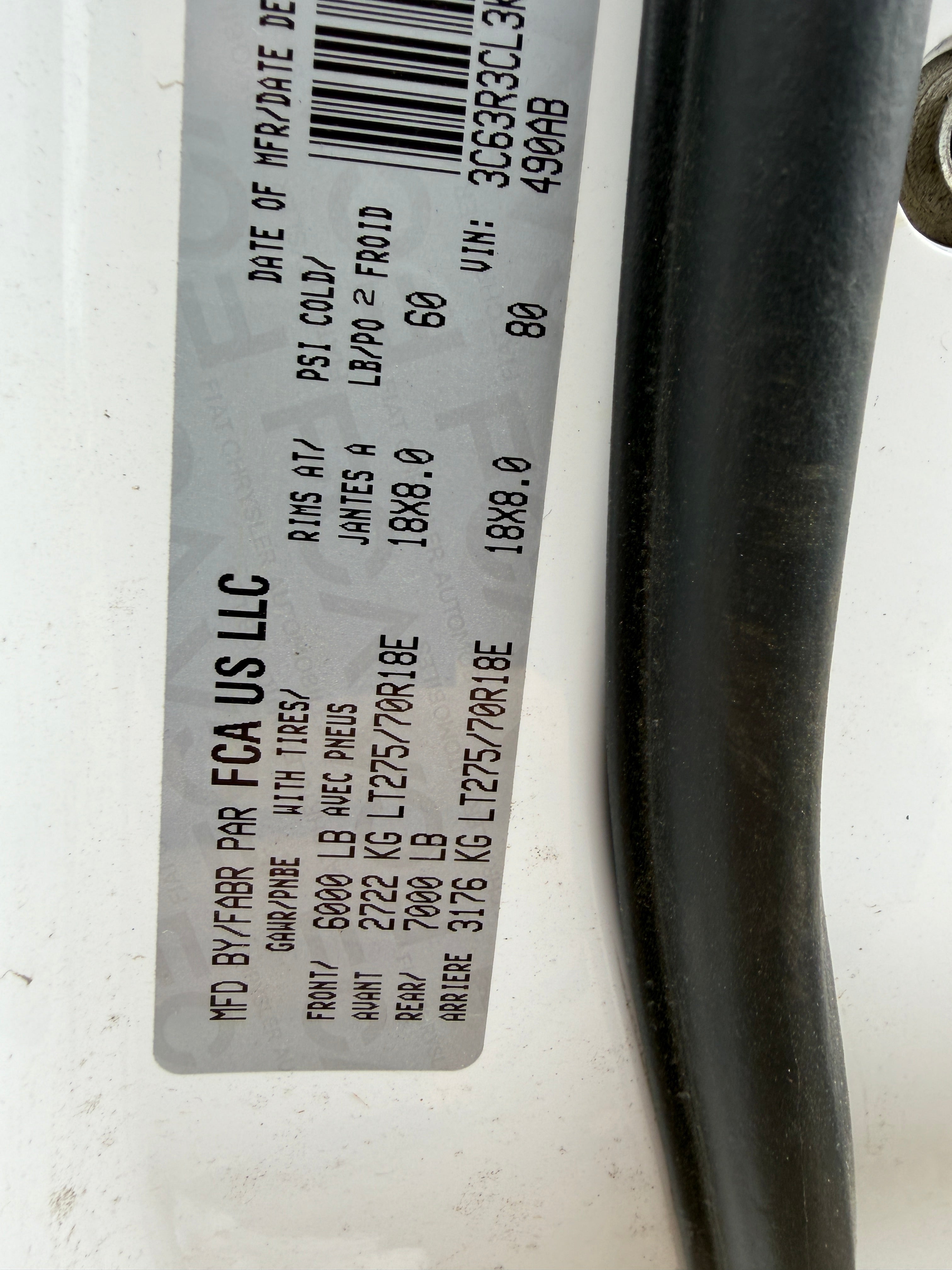 2019 Ram 3500 Tradesman 6.7 Cummins – D2607