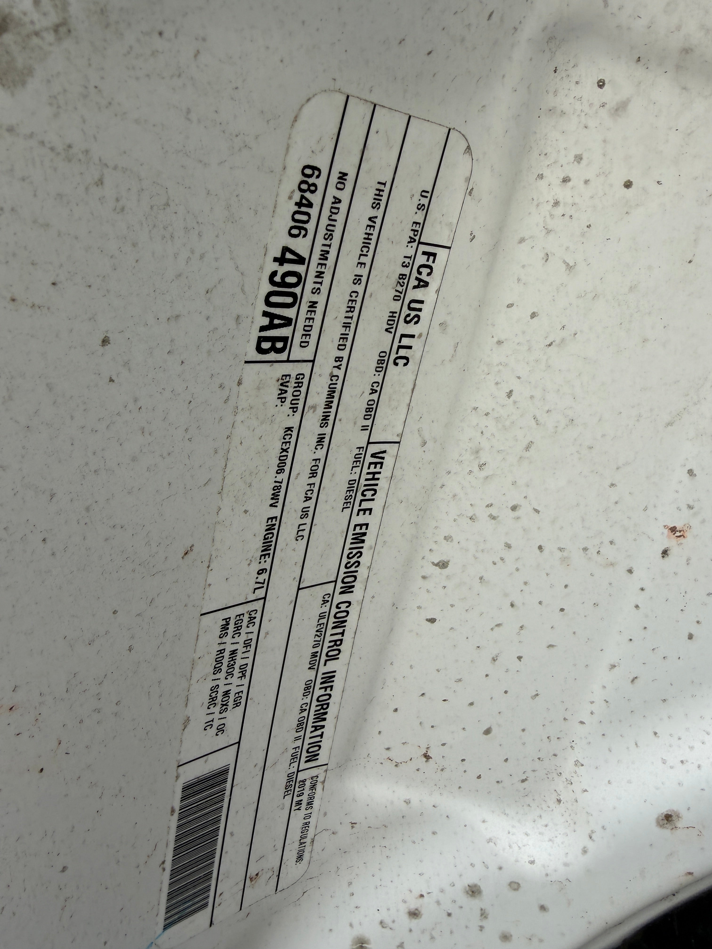 2019 Ram 3500 Tradesman 6.7 Cummins – D2607