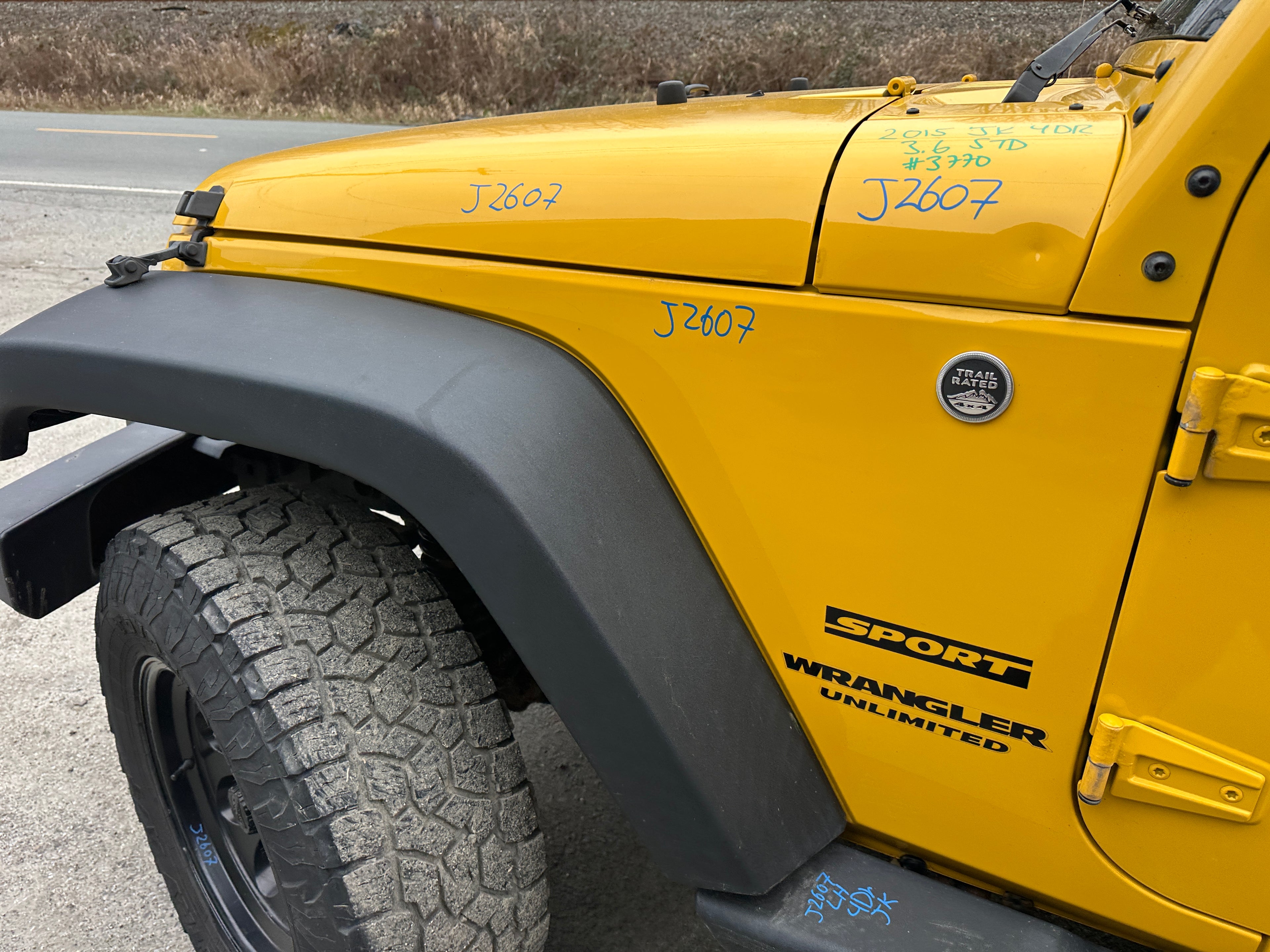 2015 Jeep Wrangler JK Unlimited Sport 3.6 – J2607