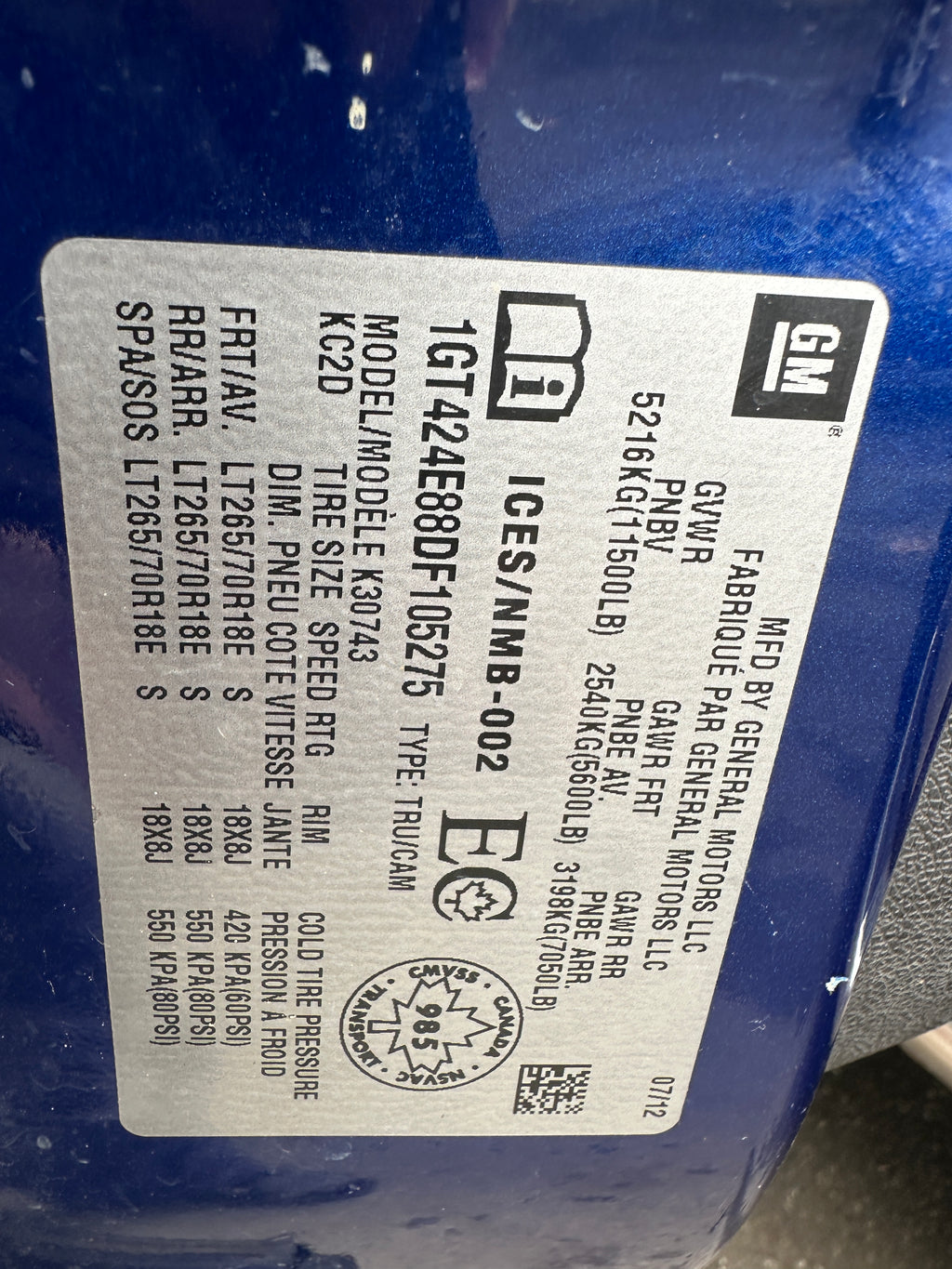 2013 GMC Sierra 3500 6.6L LML – G2510