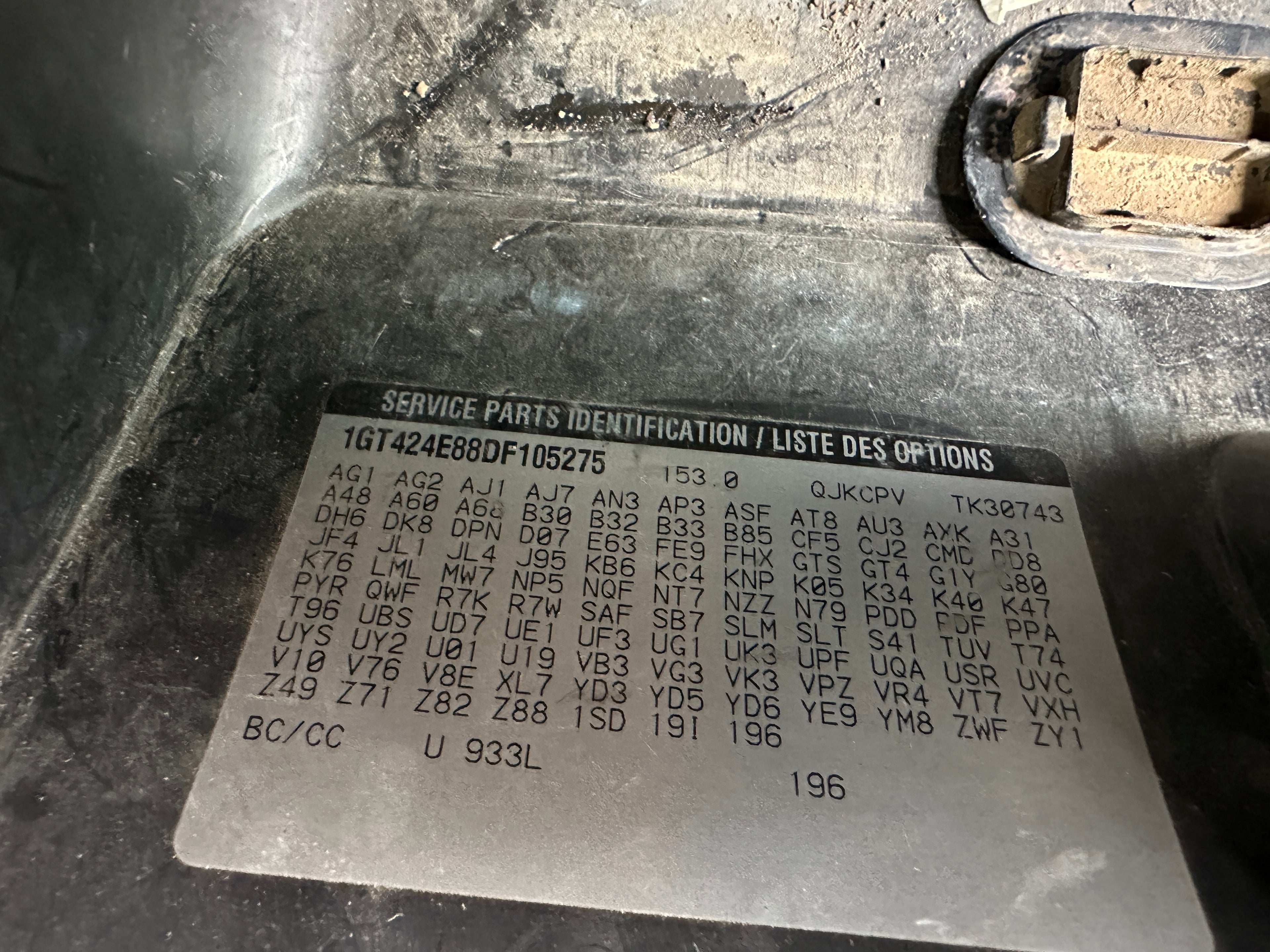 2013 GMC Sierra 3500 6.6L LML – G2510