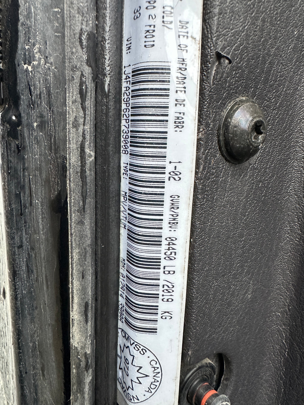 2002 Jeep Wrangler TJ 2.5 – J2558