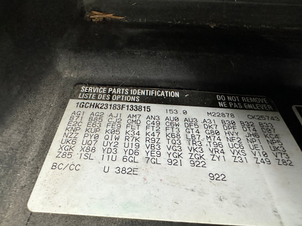 2003 Chevrolet Silverado 2500 6.6L LB7 – C2509