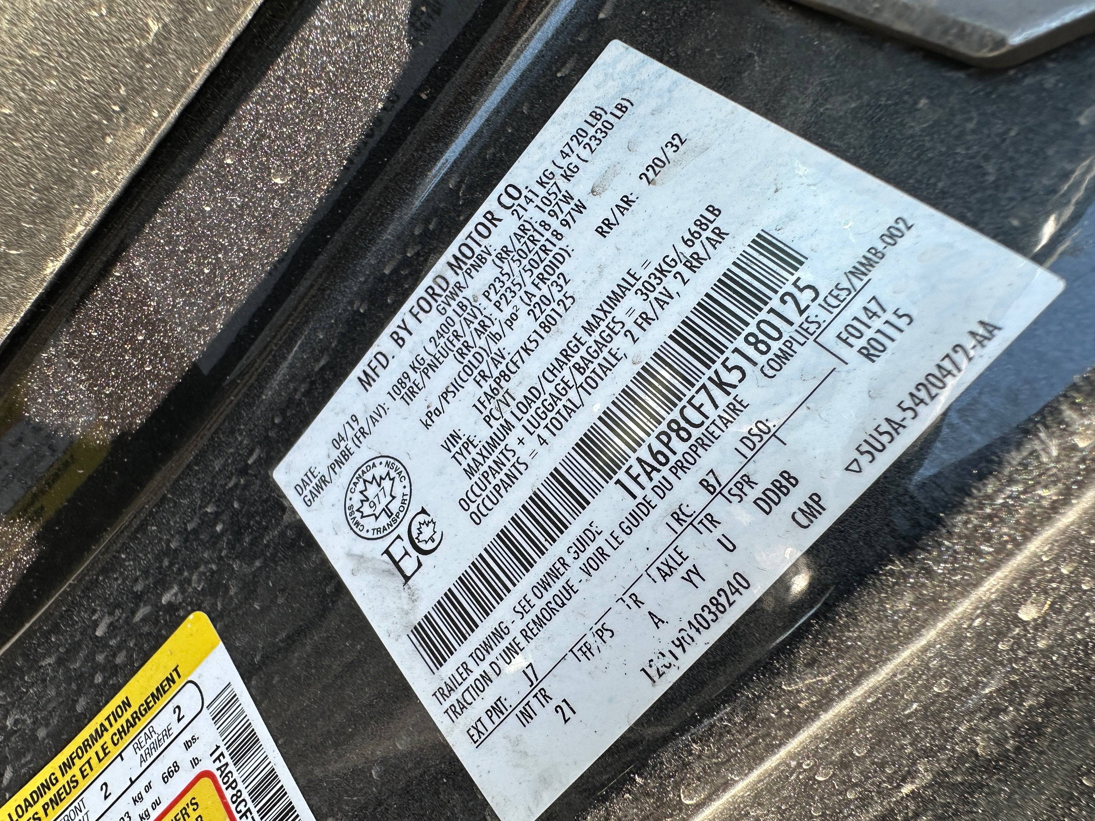 2019 Ford Mustang GT 5.0 – F2508