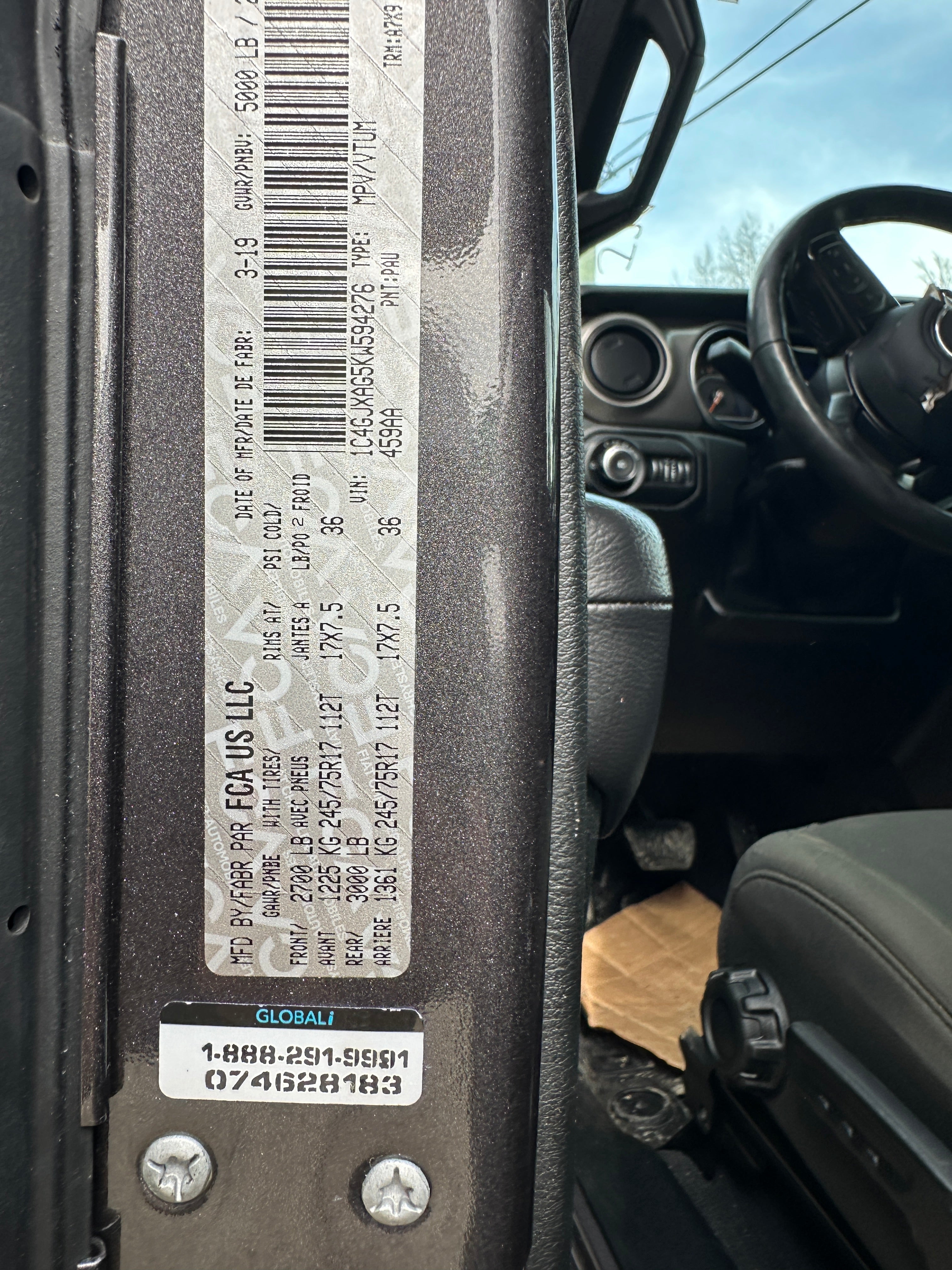 2019 Jeep Wrangler JL Sport 3.6 – J2612