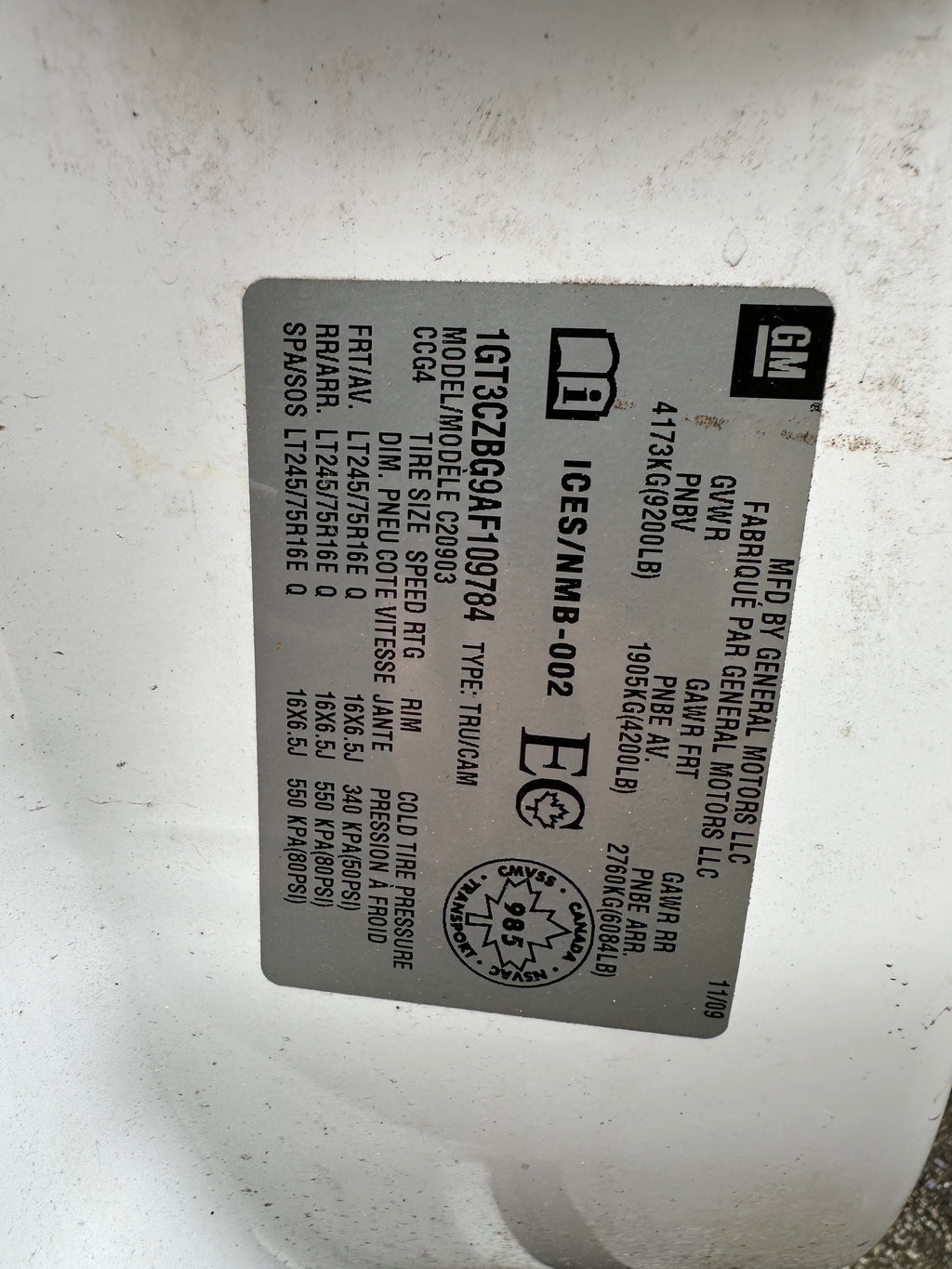 2010 GMC Sierra 2500 6.0L L96 2WD – G2513