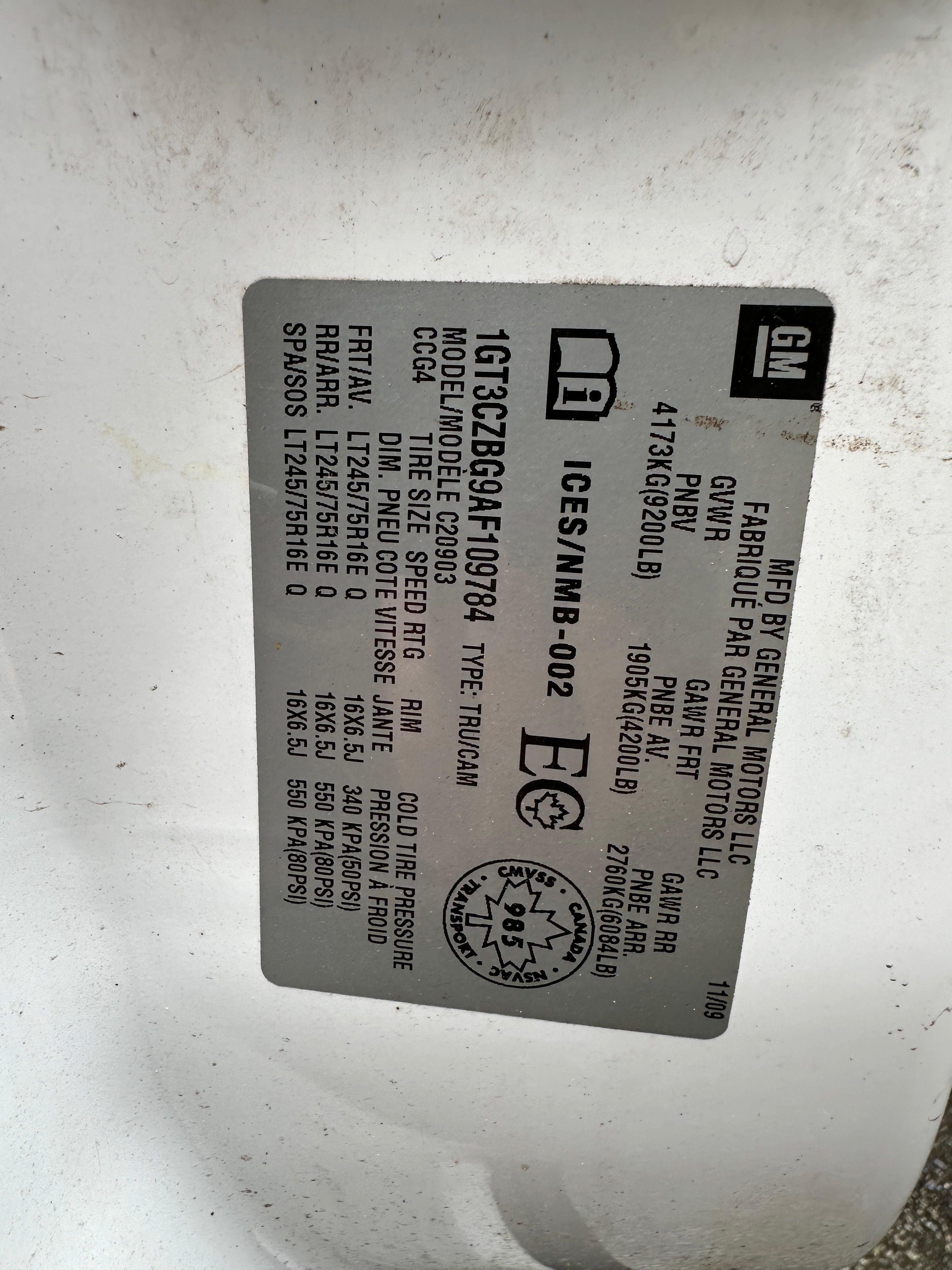 2010 GMC Sierra 2500 6.0L L96 2WD – G2513