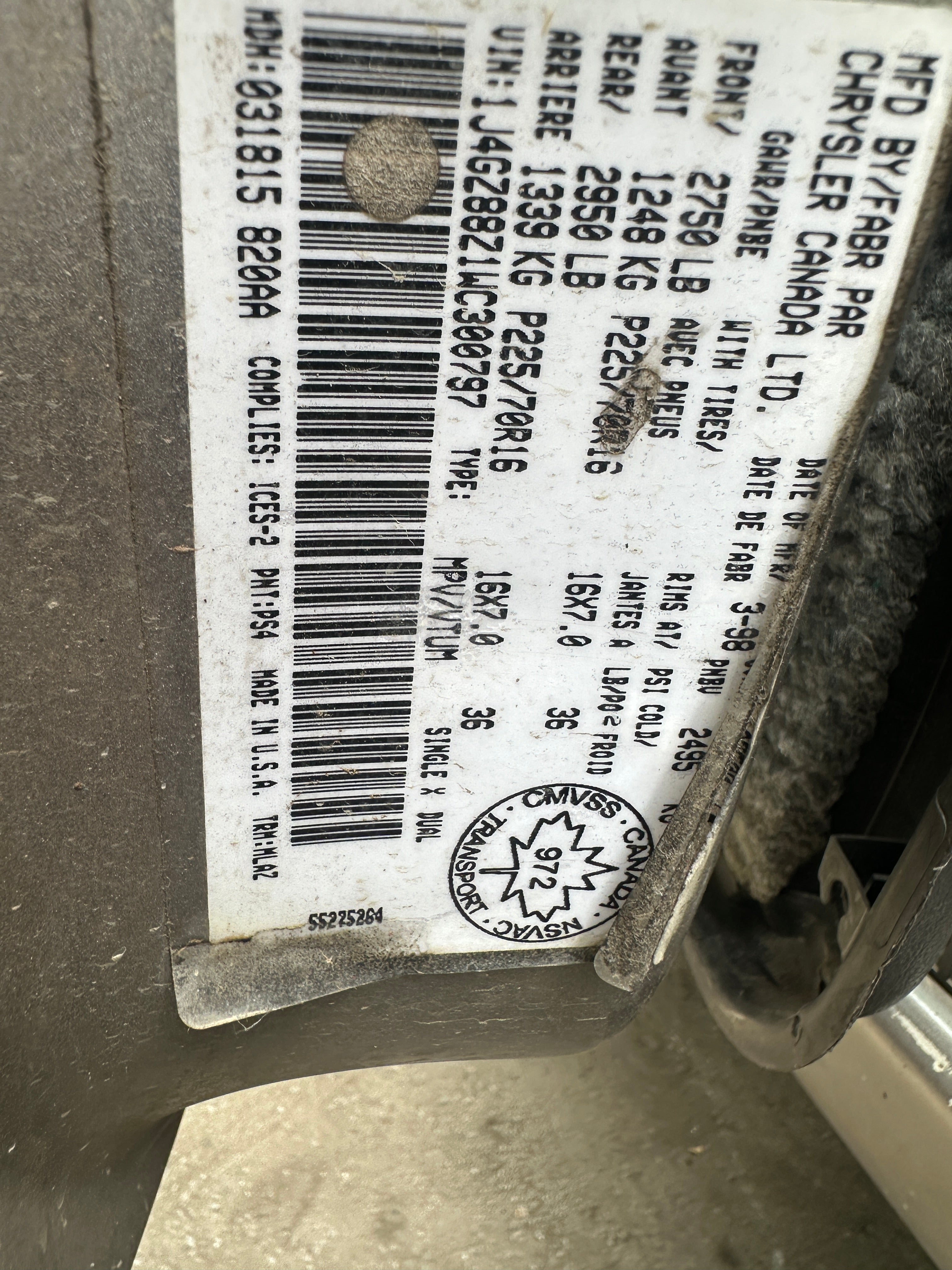 1998 Jeep Grand Cherokee ZJ 5.9 – J2537