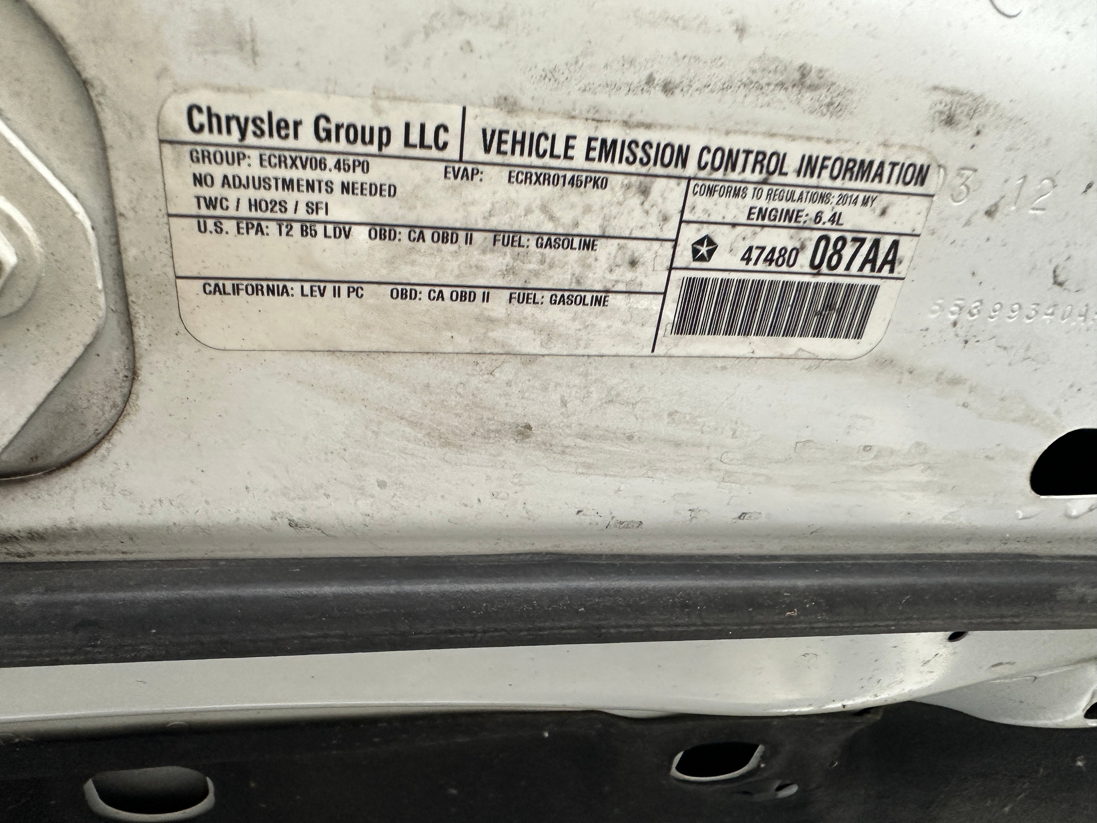 2014 Dodge Charger SRT-8 6.4 – D2509