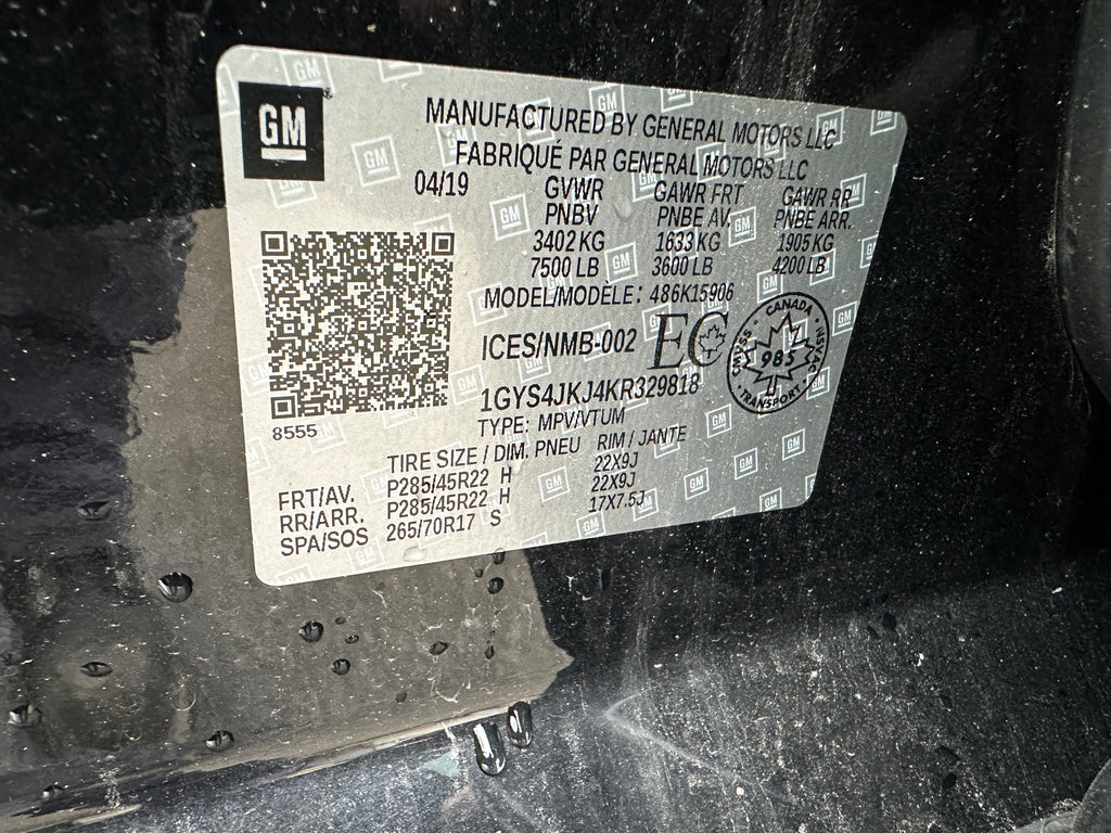 2019 Cadillac Escalade 6.2 – CA2501