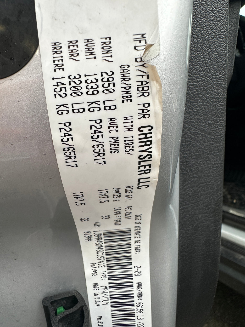 2008 Jeep Grand Cherokee WK Laredo 3.0 CRD – J2565