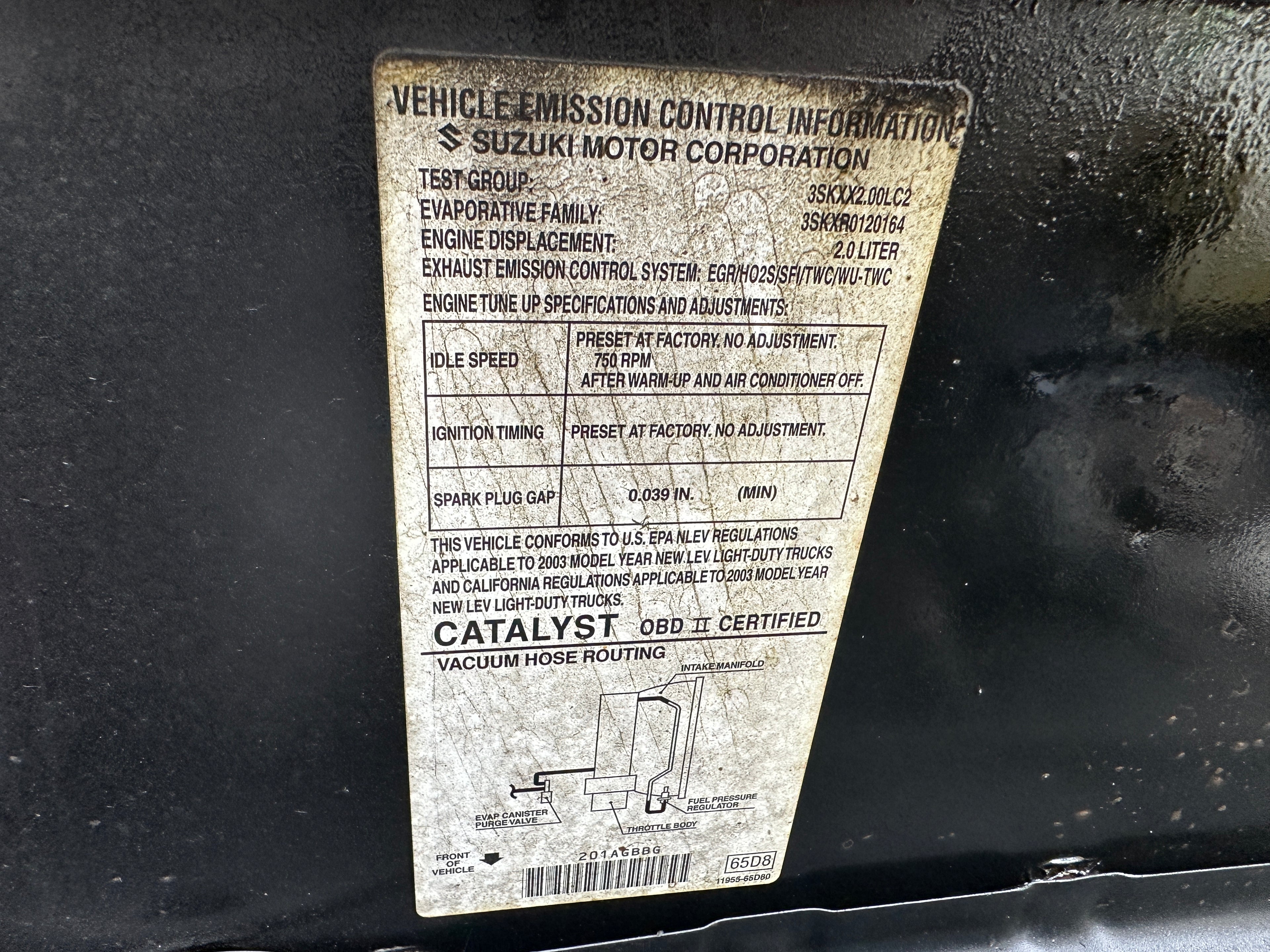 2003 Chevrolet Tracker 2.0 – C2516