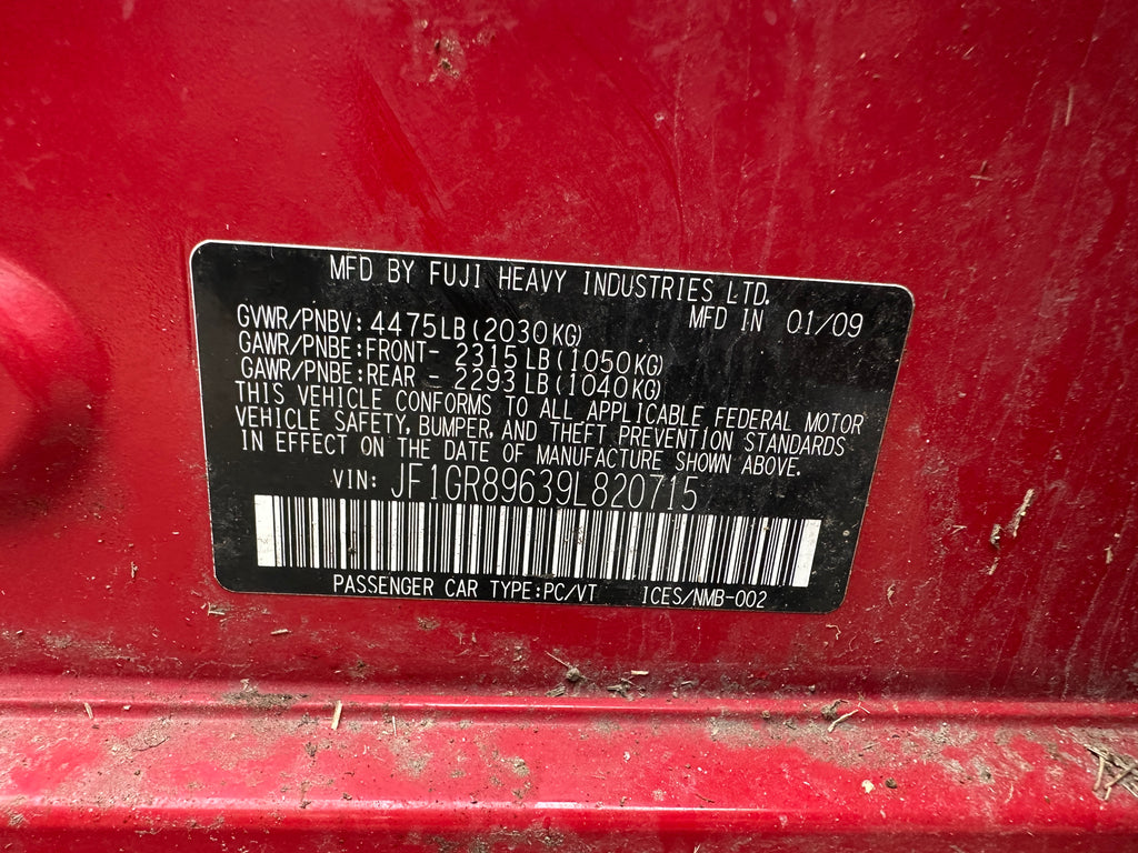 2009 Subaru STI 2.5 – SU2501