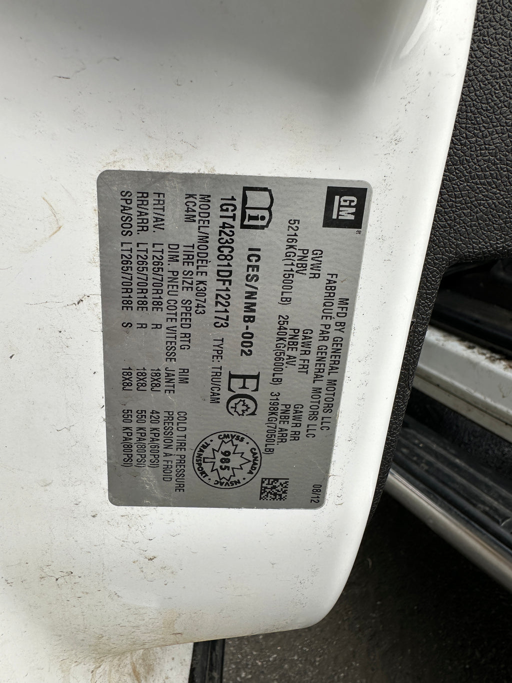 2013 GMC Sierra 3500 6.6L LML – G2515