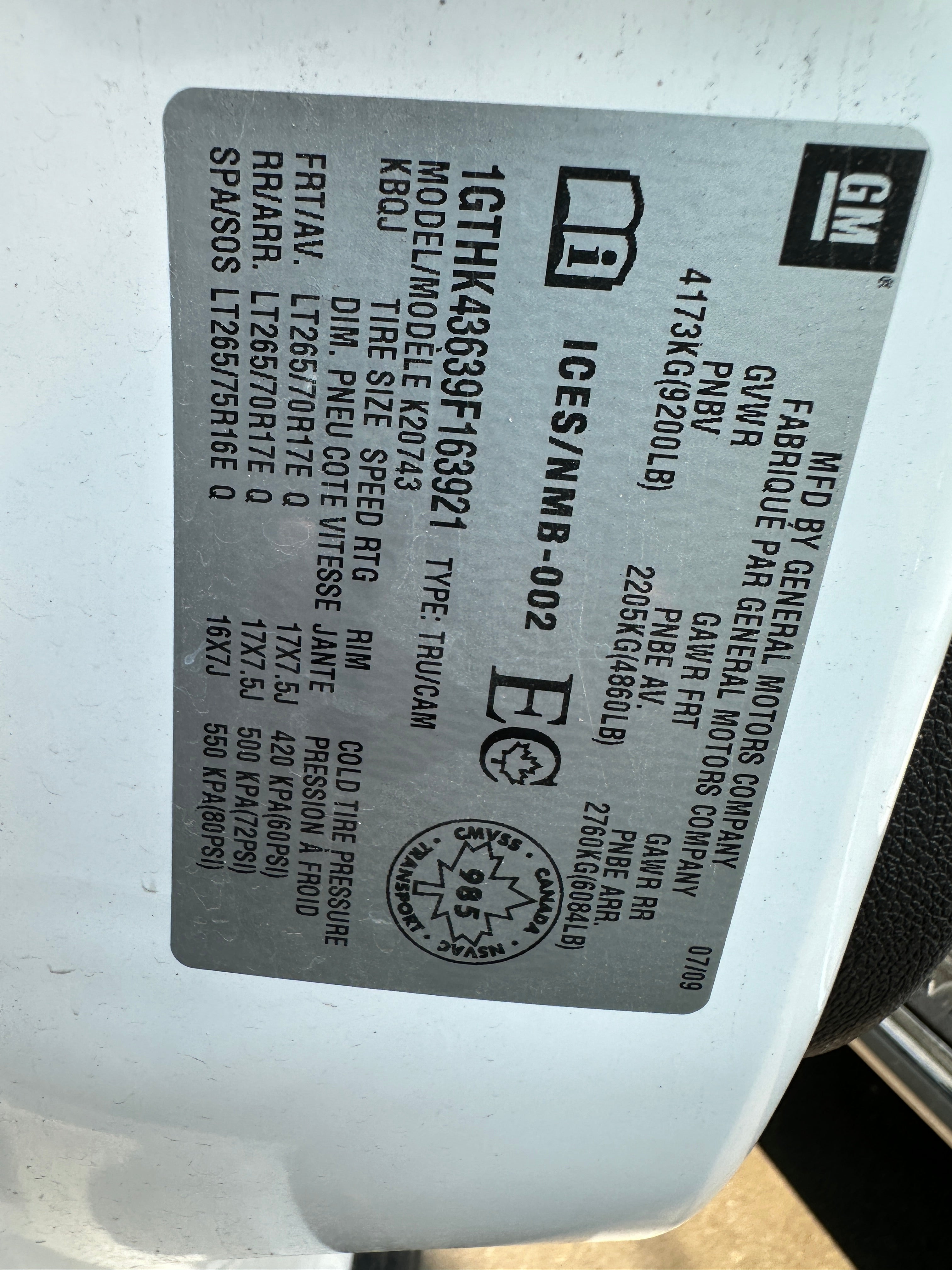 2009 GMC Sierra K2500HD 6.6 LMM Duramax – G2522