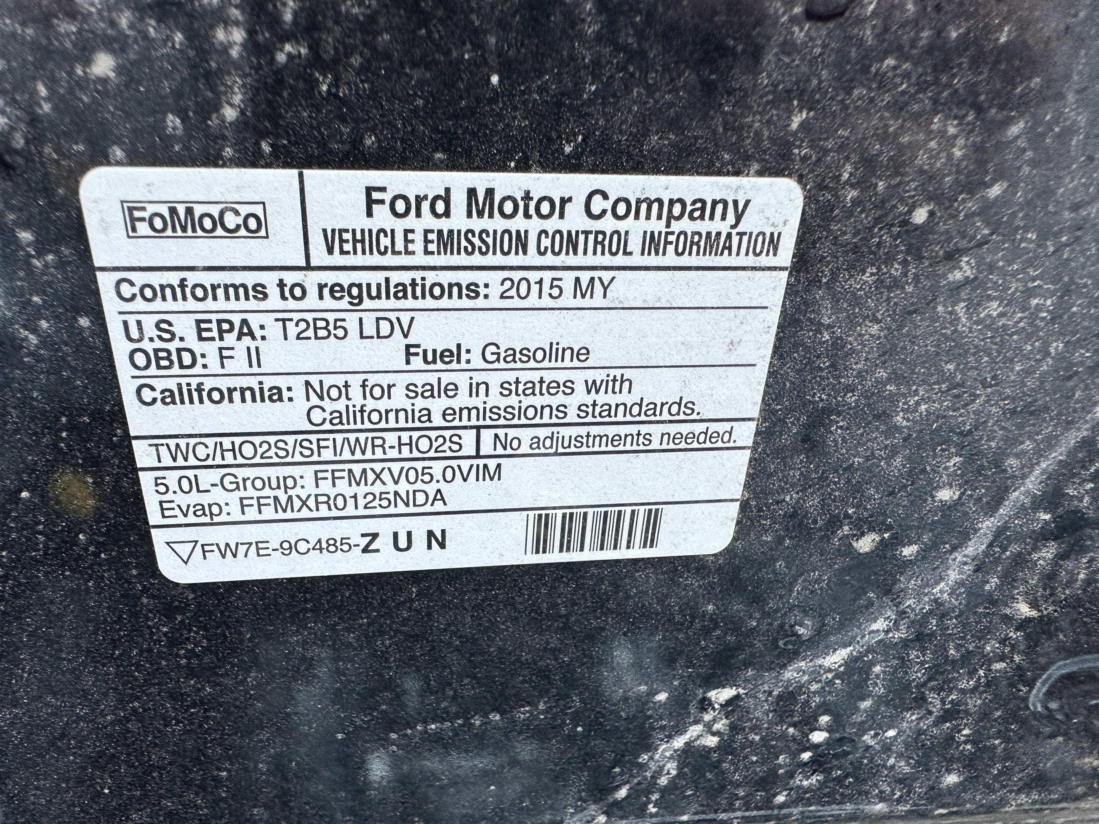 2015 Ford Mustang GT 5.0 – F2601