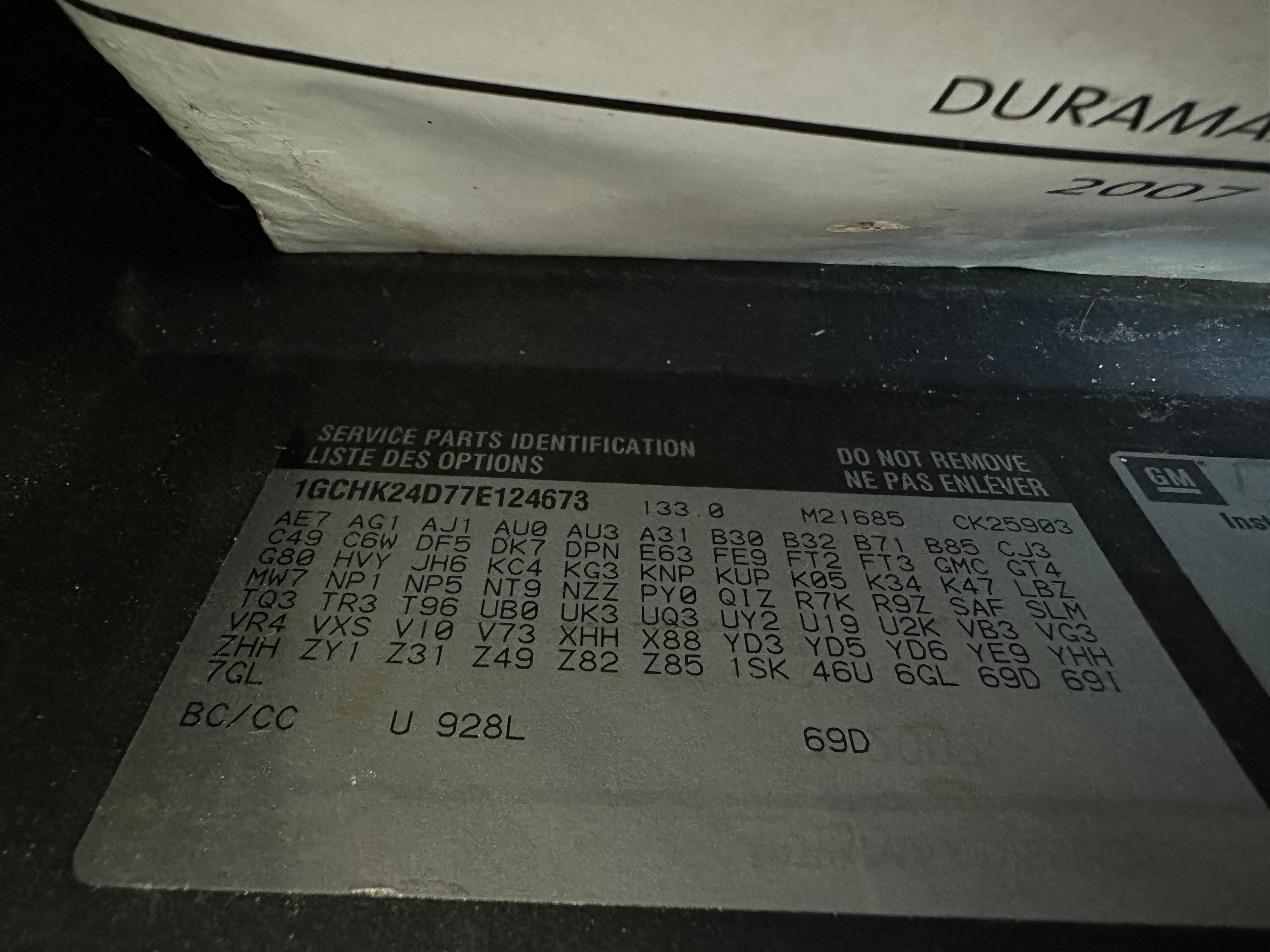 2007 Chevrolet Silverado 2500 6.6L LBZ – C2519