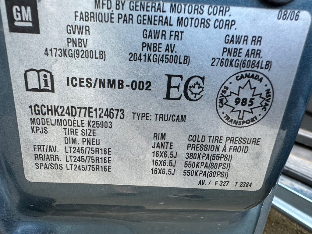 2007 Chevrolet Silverado 2500 6.6L LBZ – C2519