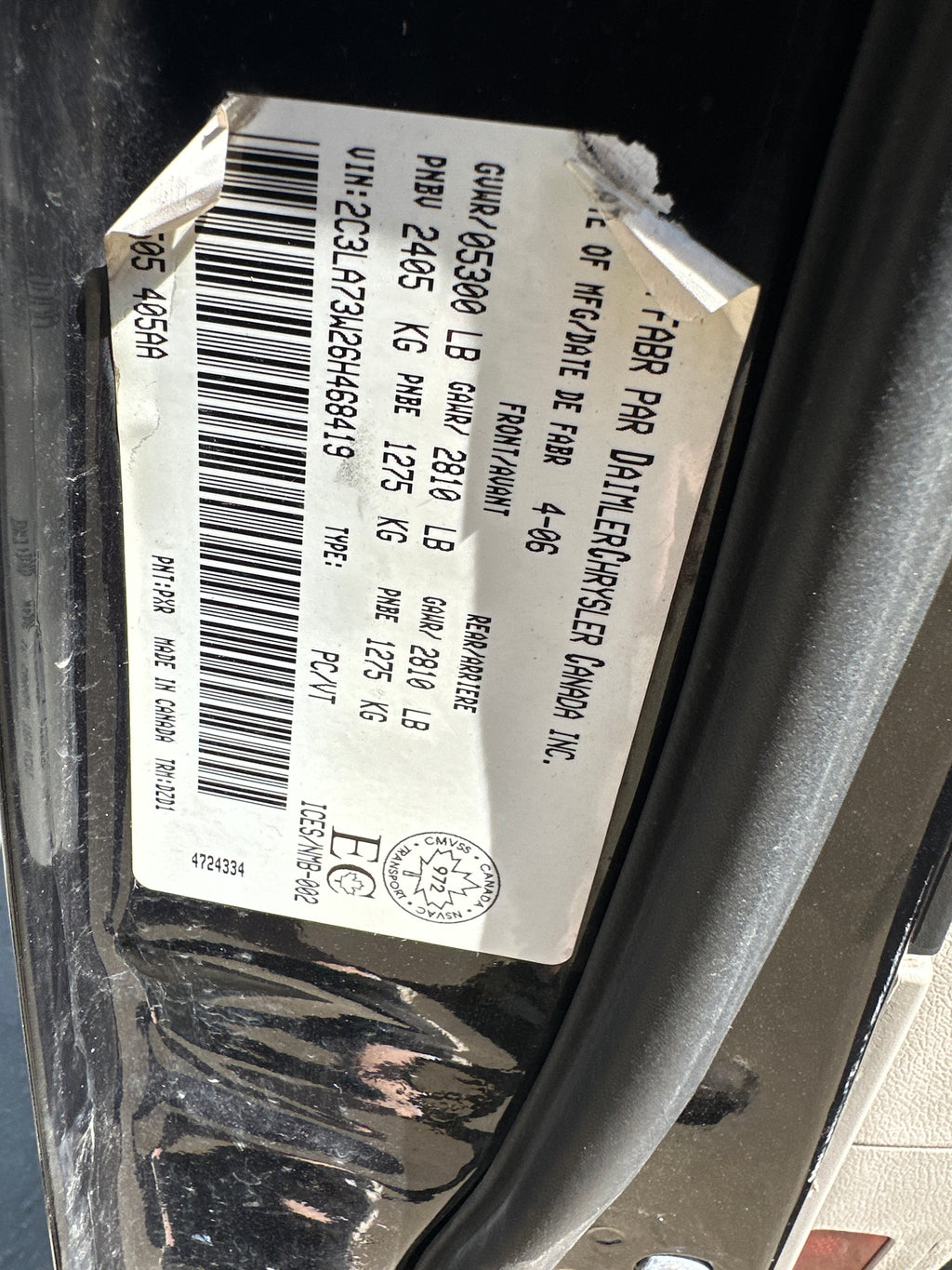 2006 Chrysler 300 SRT8 6.1 – CH2501