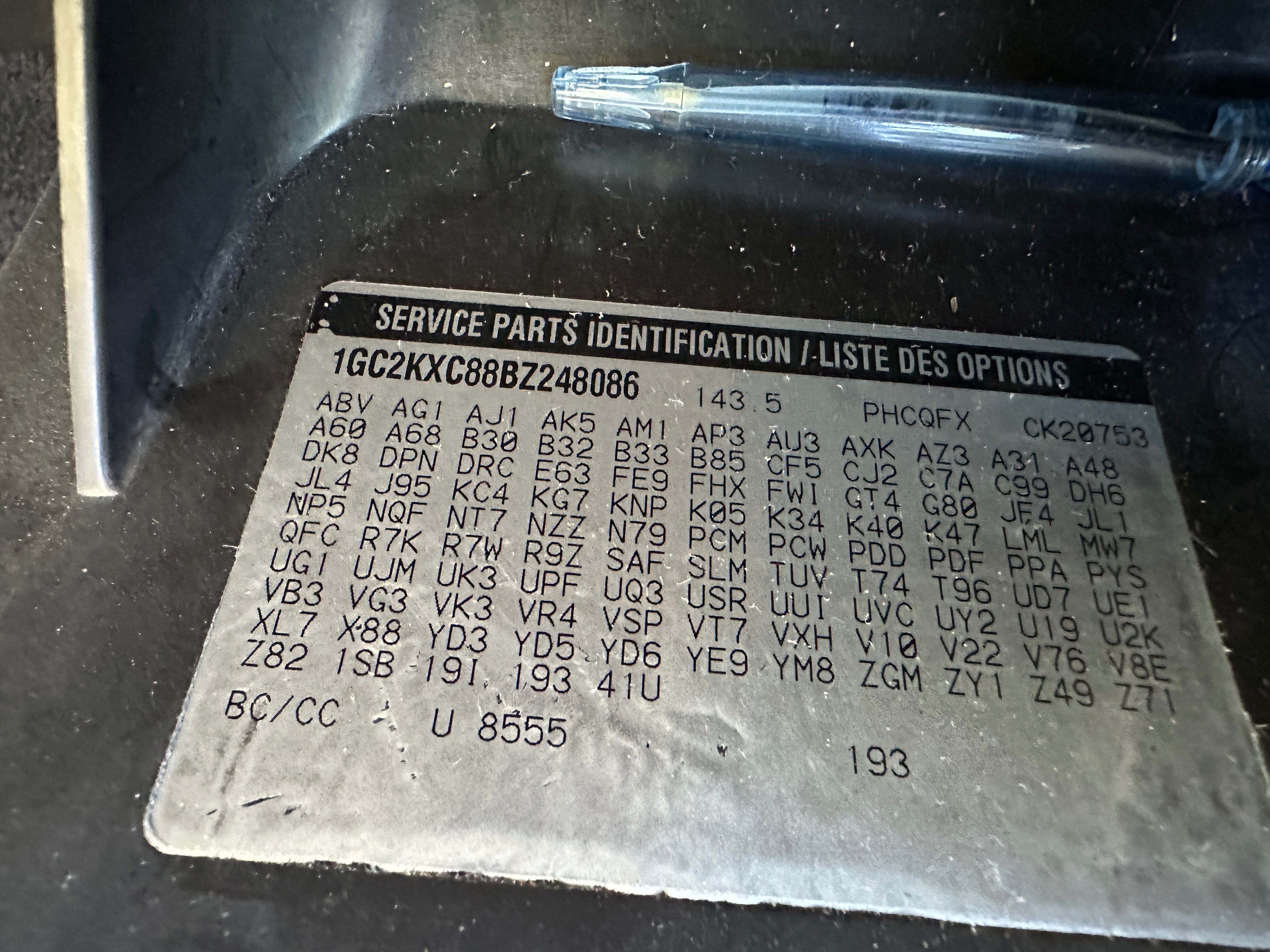 2011 Chevrolet Silverado 2500 6.6L LML – C2520