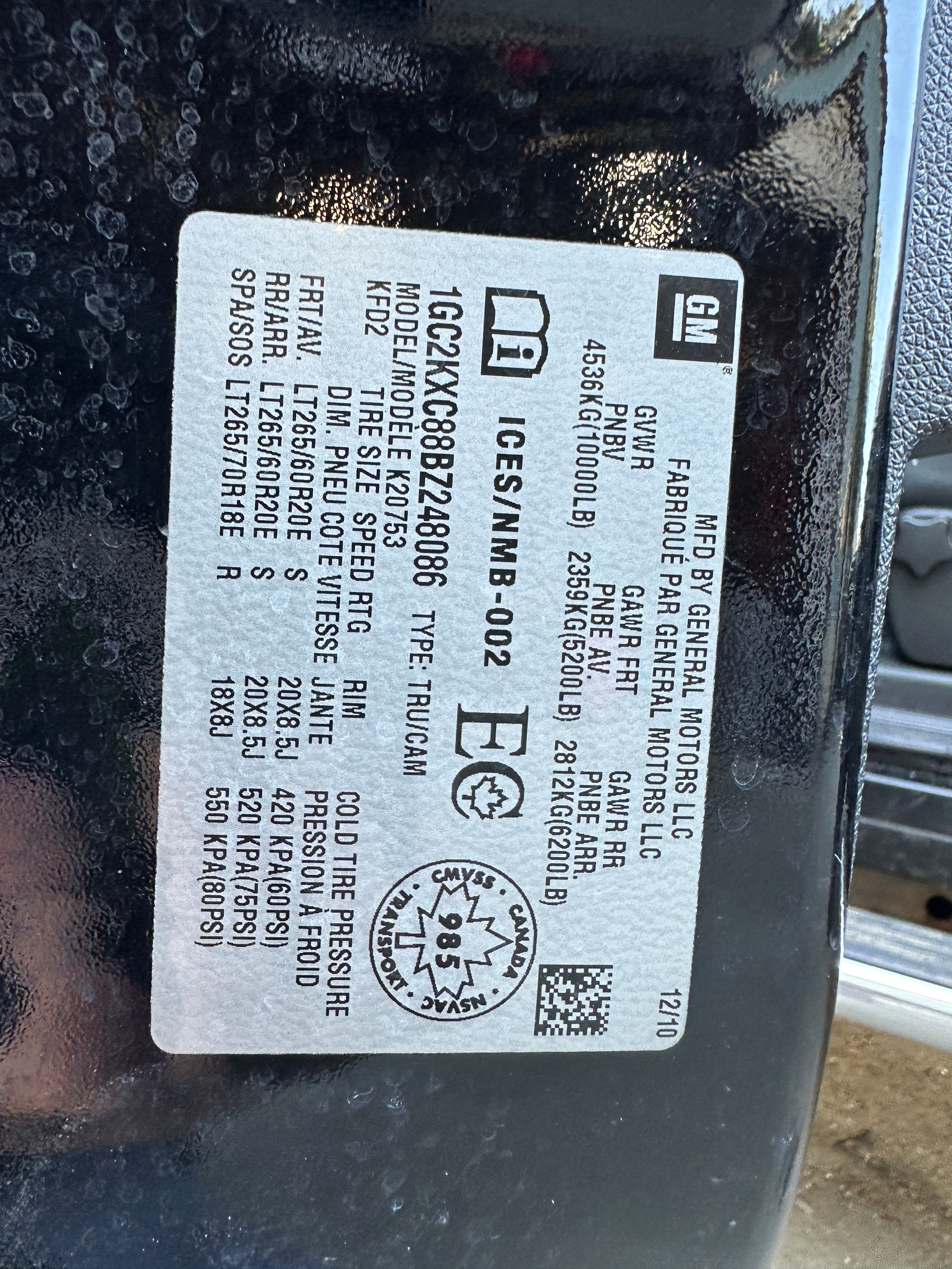 2011 Chevrolet Silverado 2500 6.6L LML – C2520